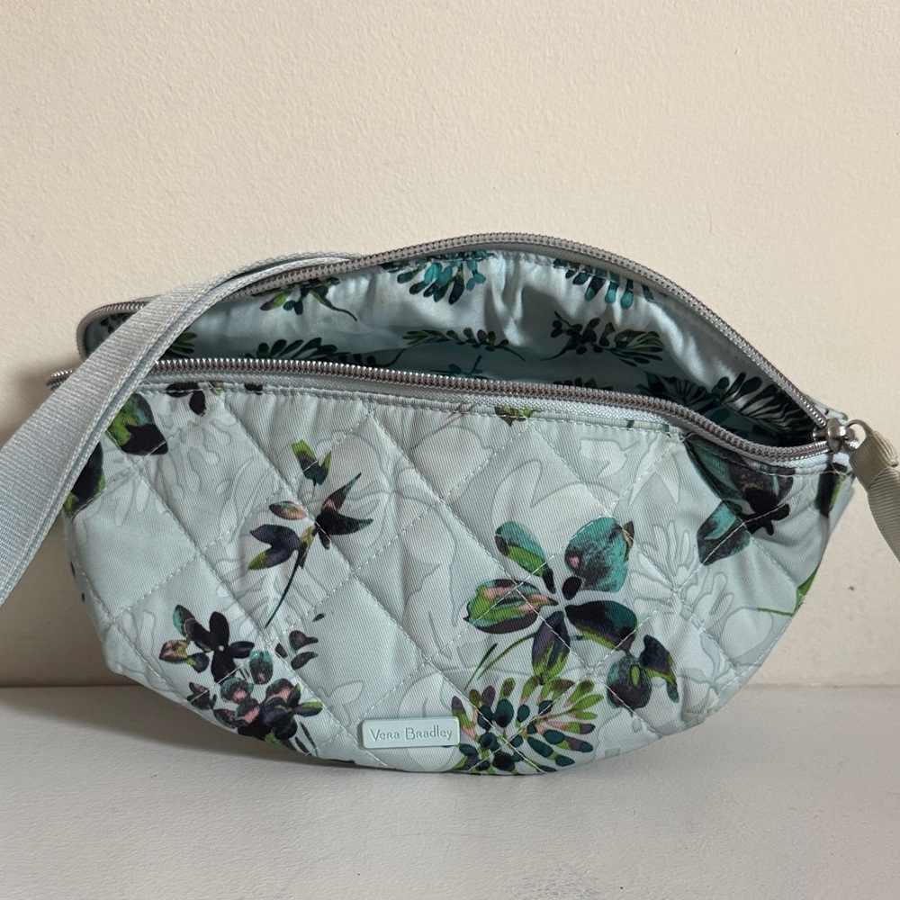 Vera Bradley Floral Quilted Crossbody Bag - Gray